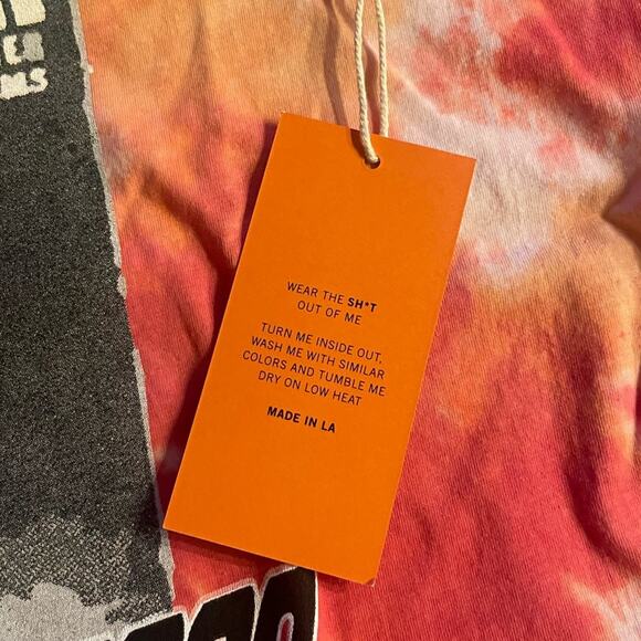 La Detresse OVERSIZED Panic Tee in Pink Tie Dye. - Picture 9 of 9